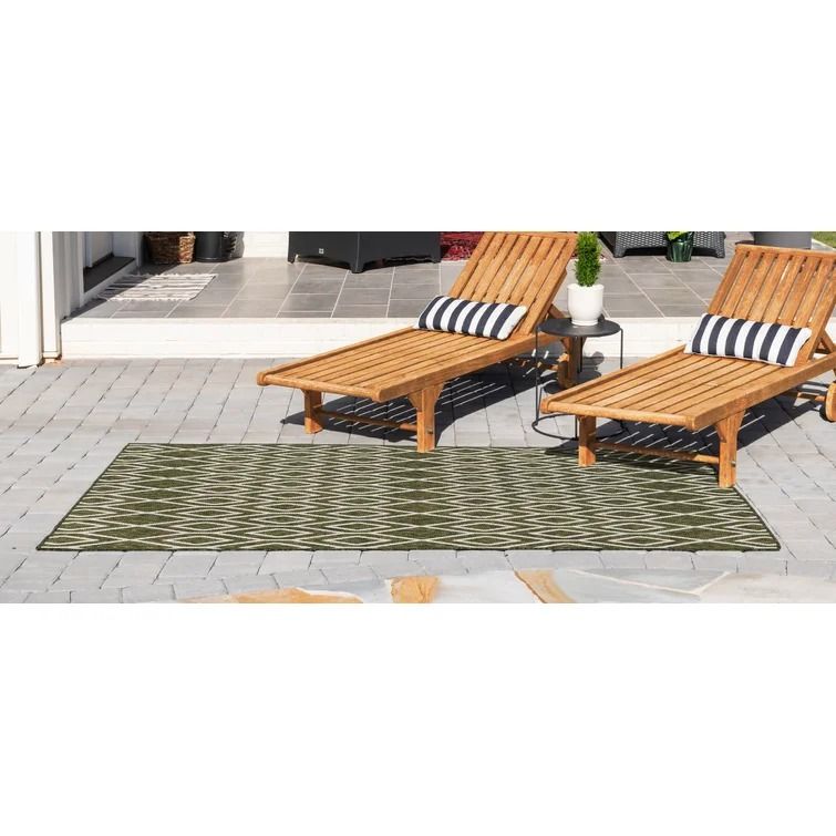  Geometric Green Area Rug-6'x9' thumbnail 2