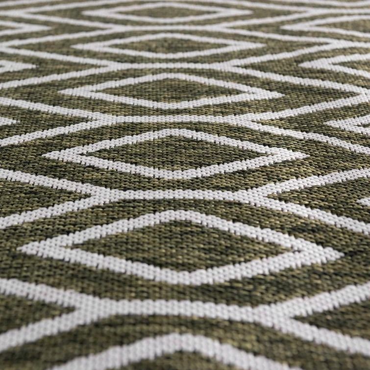 Geometric Green Area Rug-6'x9' thumbnail 4