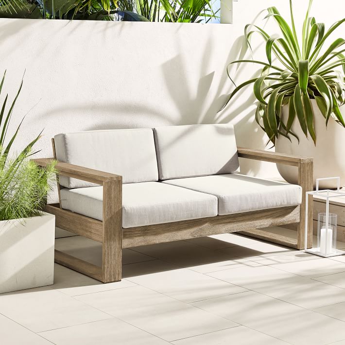 Portside Outdoor Loveseat - Driftwood thumbnail 2