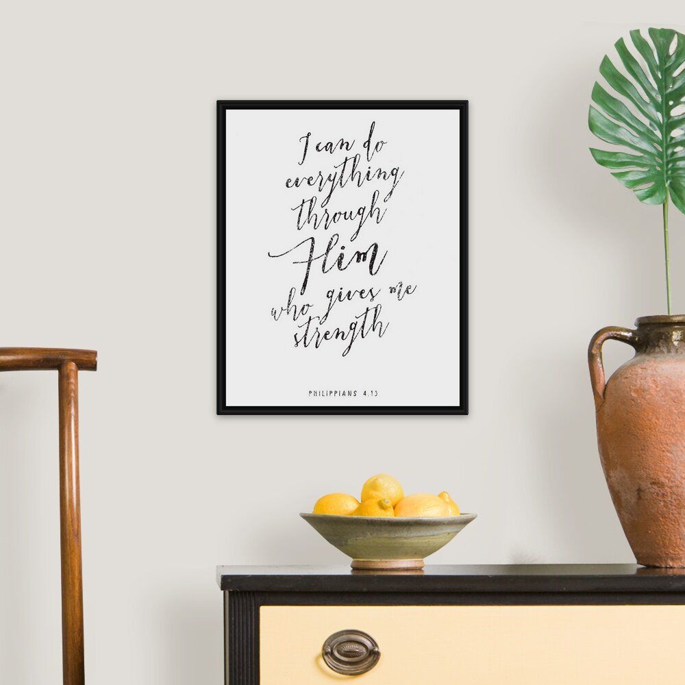HANDLETTERED BIBLE VERSE TEXTUAL ART WITH FRAME thumbnail 2