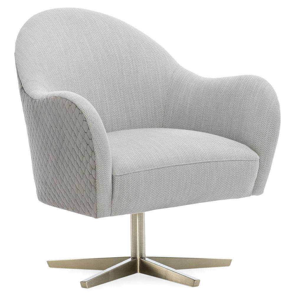 Caracole Verge Modern Grey Swivel Chair thumbnail 4
