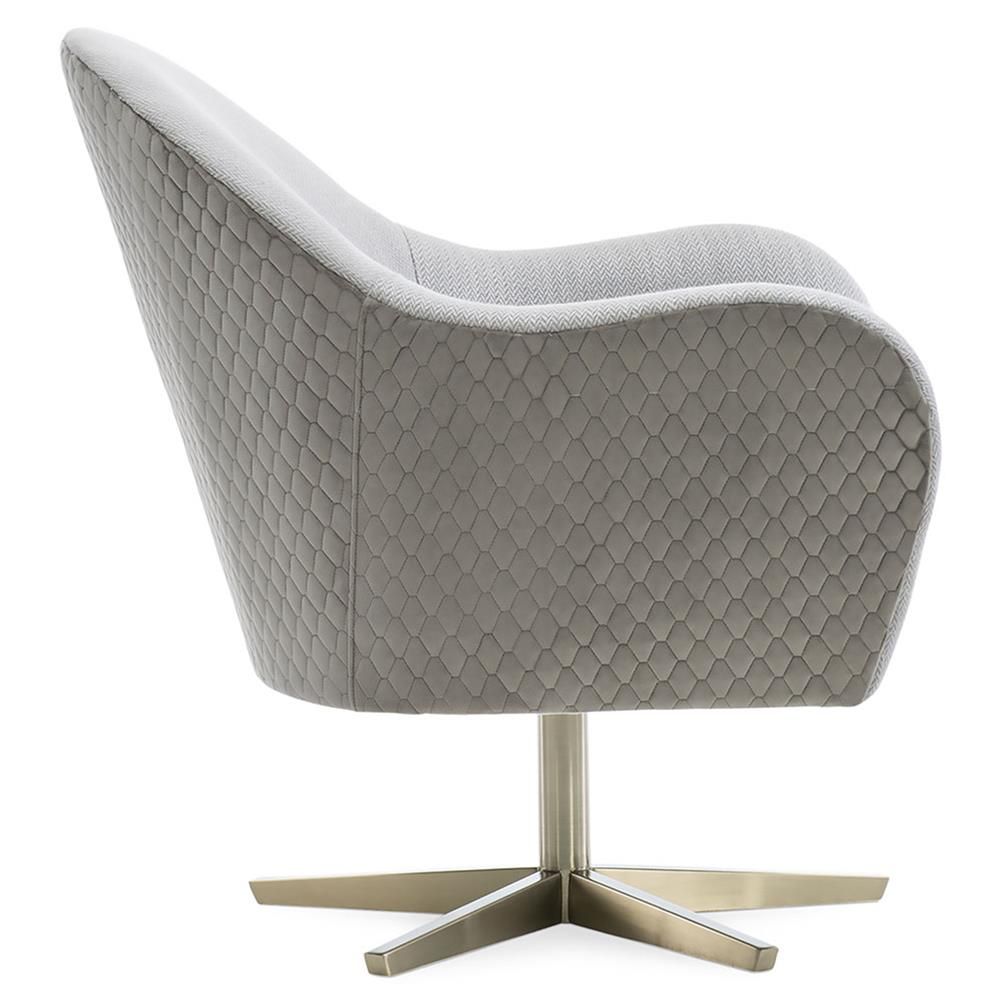 Caracole Verge Modern Grey Swivel Chair thumbnail 2