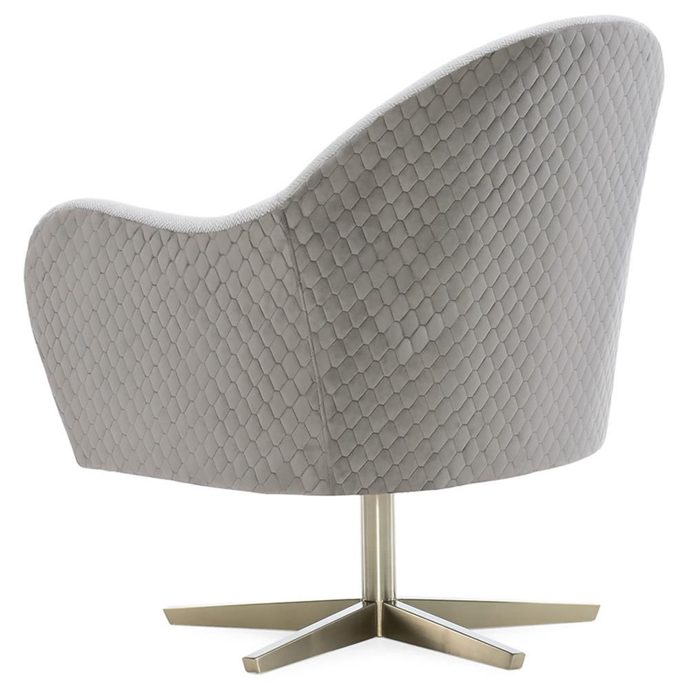 Caracole Verge Modern Grey Swivel Chair thumbnail 3