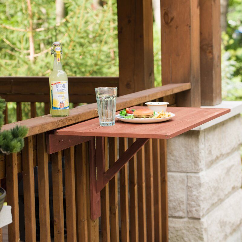 BRIDGER SOLID WOOD BALCONY TABLE thumbnail 4