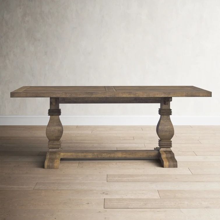 KINSTON PINE SOLID WOOD TRESTLE DINING TABLE thumbnail 3