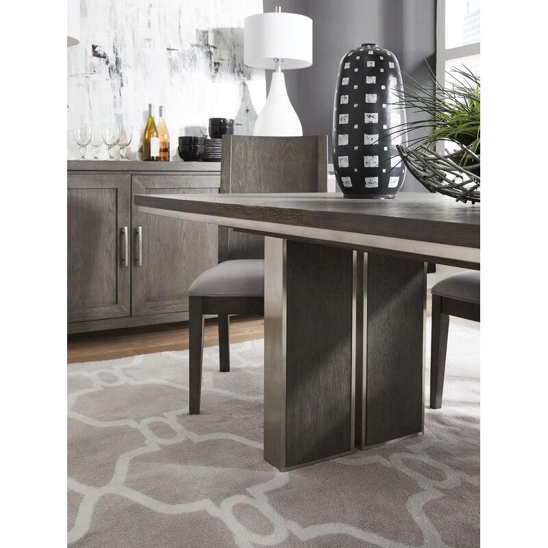 CORDARYL 7 PIECE EXTENDABLE SOLID OAK DINING SET thumbnail 5