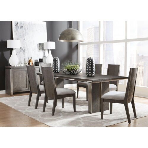CORDARYL 7PIECE EXTENDABLE SOLID OAK DINING SET thumbnail 4