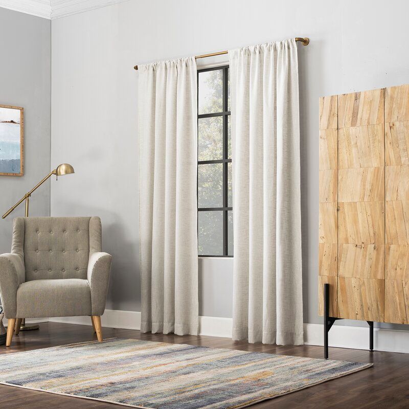 WALLIS SOLID SHEER ROD POCKET SINGLE CURTAIN PANEL thumbnail 4