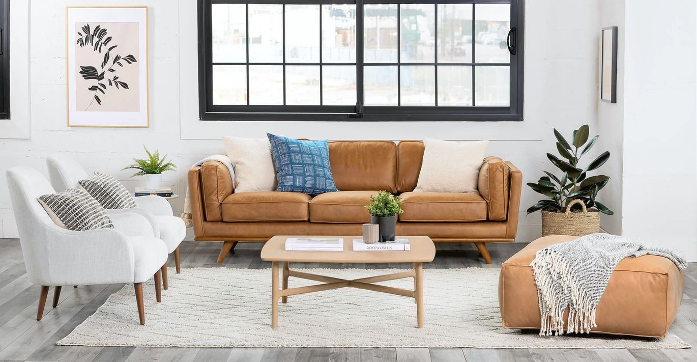 TIMBER CHARME TAN SOFA thumbnail 2