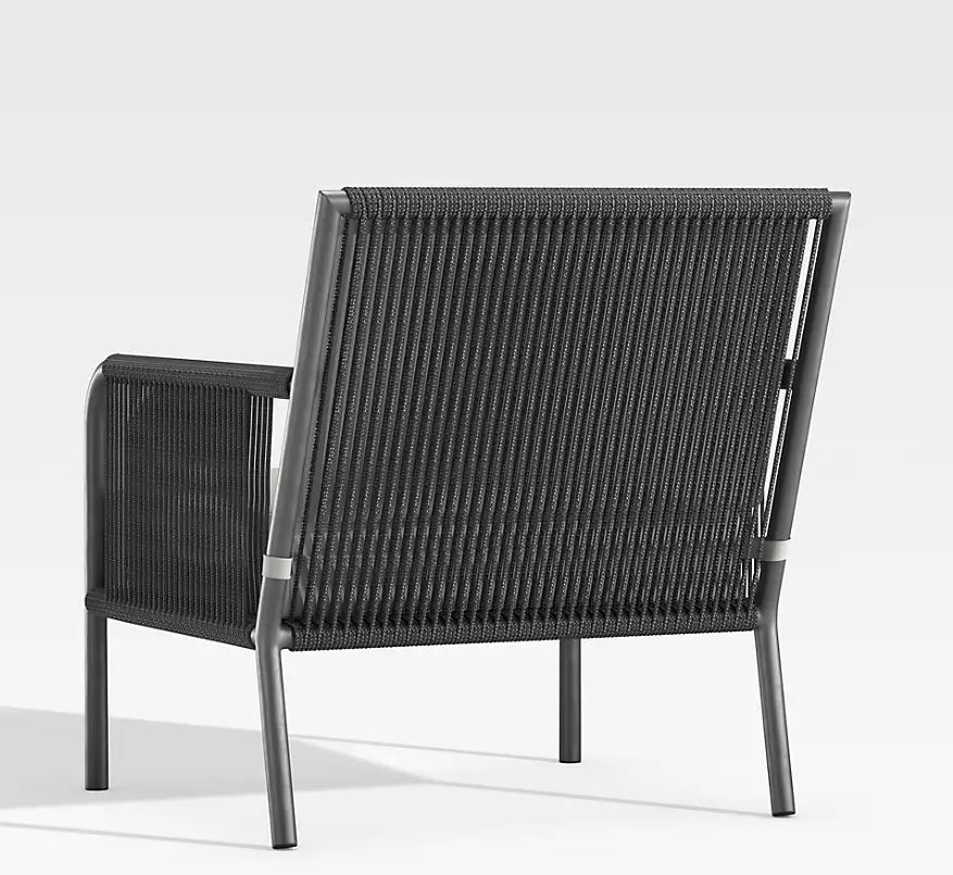 Morocco Graphite Lounge Chair With White Sunbrella Cushion thumbnail 4