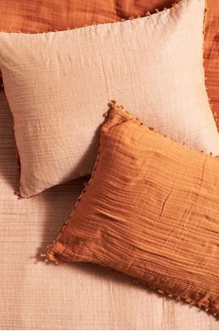 Reversible Airy Gauze Shams Set Of 2 No Inserts-36"x20" thumbnail 2