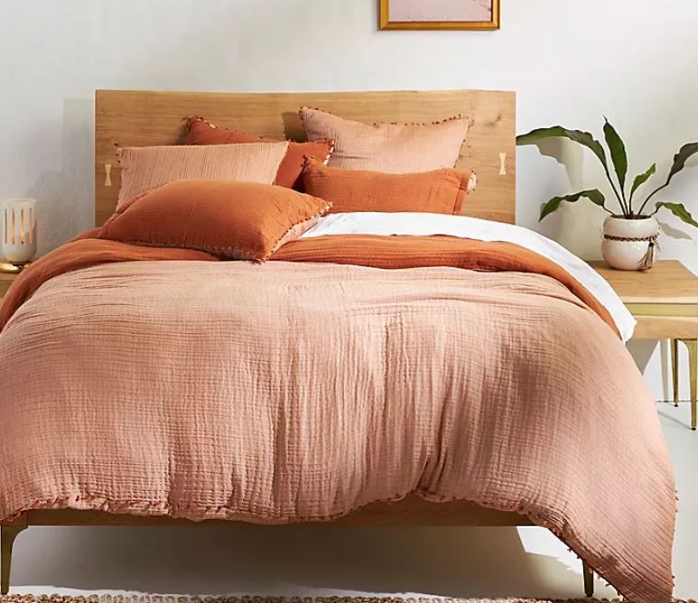 Reversible Airy Gauze Shams Set Of 2 No Inserts-36"x20" thumbnail 3