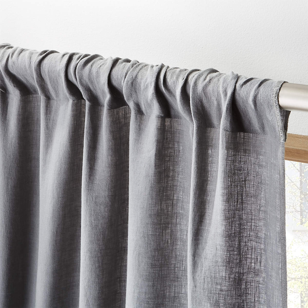 GRAPHITE LINEN CURTAIN PANEL thumbnail 2