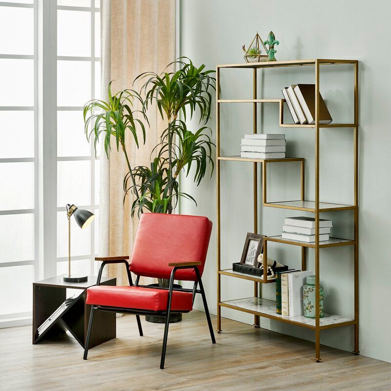 Carbone Brass Geometric Bookcase thumbnail 3