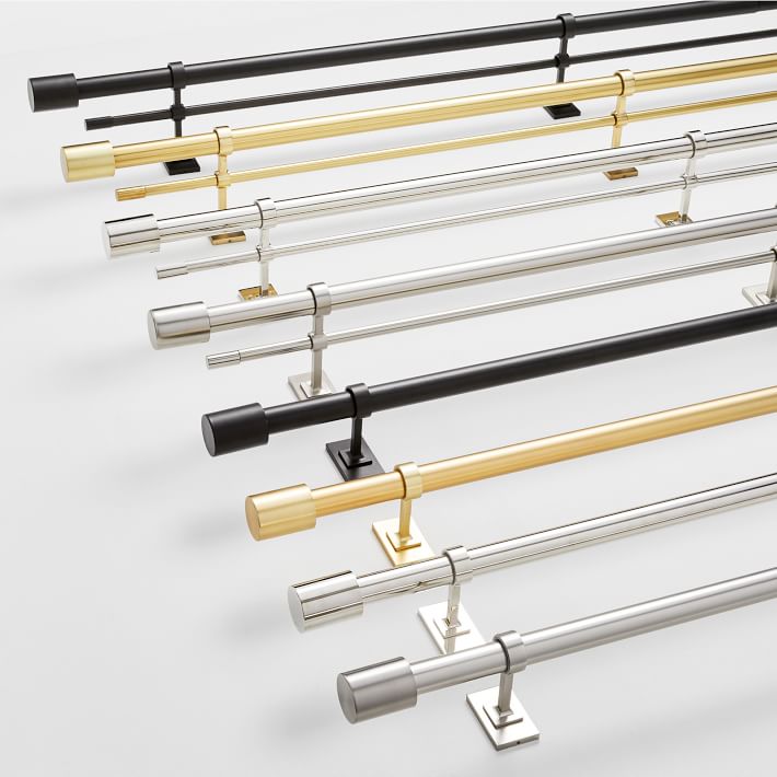 Oversized Metal Curtain Rod double 60''-108'' thumbnail 2
