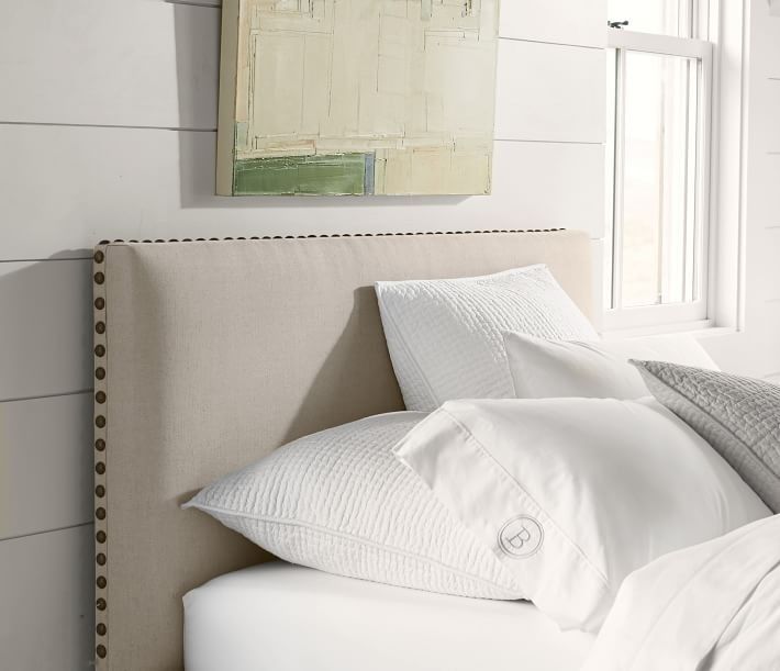 Raleigh Square Upholstered Low without Nailheads Headboard- Full thumbnail 2