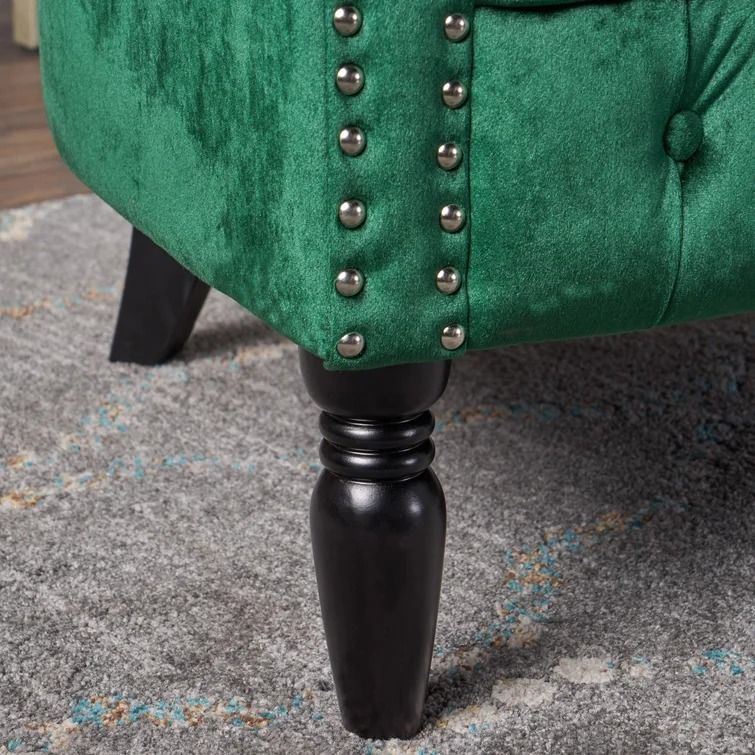 CHARLOTTE VELVET ROLLED ARM CHESTERFIELD LOVESEAT thumbnail 5