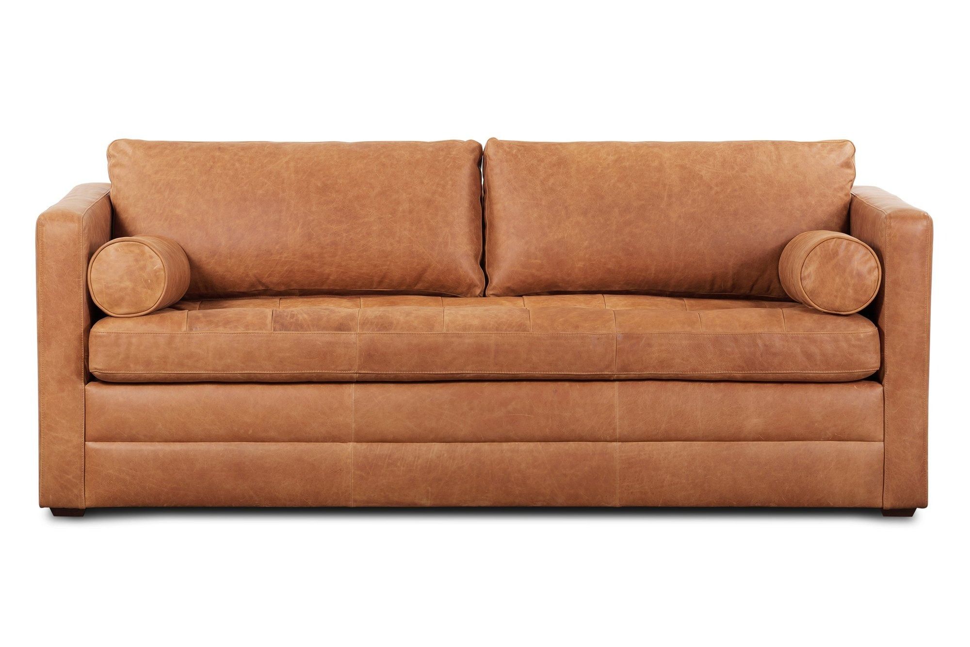 Napa 82 Leather Pull Out Convertible Sleeper Sofa thumbnail 2