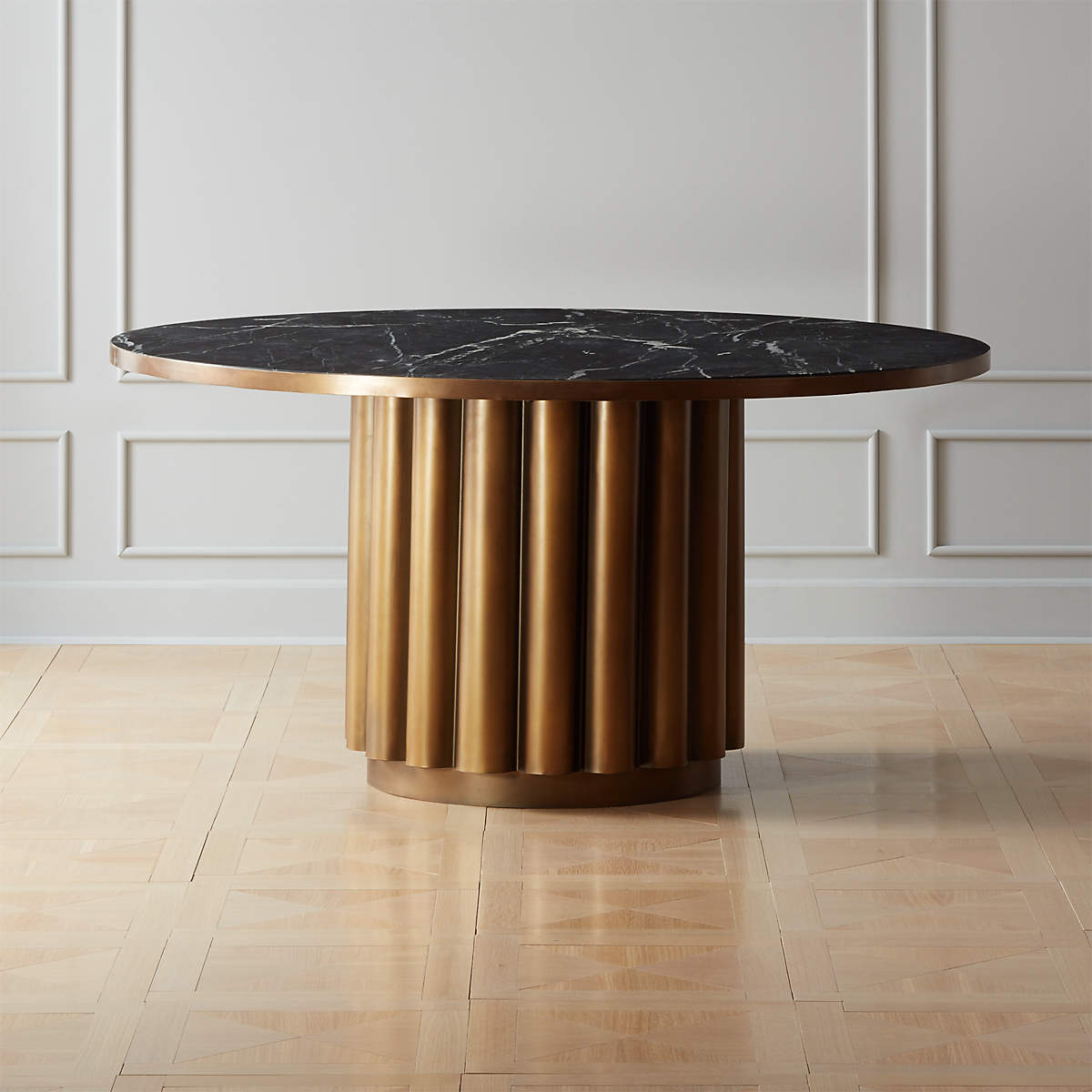 CYPHER BLACK MARBLE DINING TABLE thumbnail 2