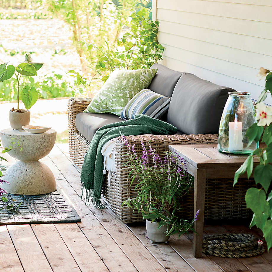 ABACO OUTDOOR SOFA WITH GRAPHITE SUNBRELLA thumbnail 2