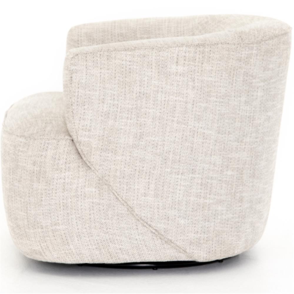ADELYN MODERN CLASSIC BEIGE PERFORMANCE ROUND SWIVEL BARREL CHAIR thumbnail 3