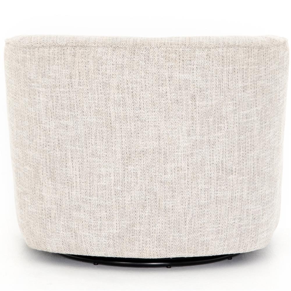 ADELYN MODERN CLASSIC BEIGE PERFORMANCE ROUND SWIVEL BARREL CHAIR thumbnail 4