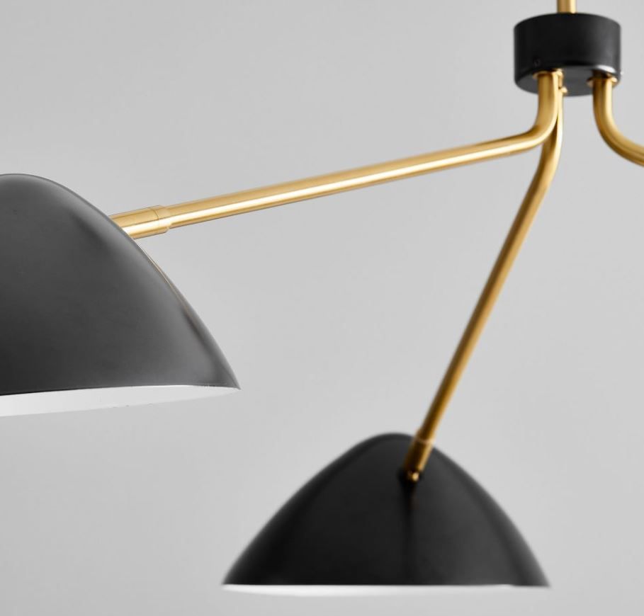 Curvilinear Mid-Century Chandelier thumbnail 2