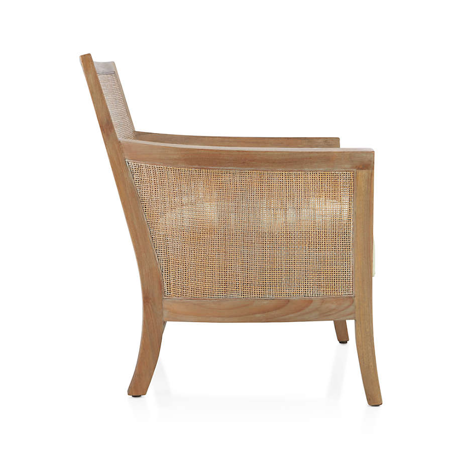 BLAKE GREY WASH RATTAN CHAIR WITH FABRIC CUSHION thumbnail 3