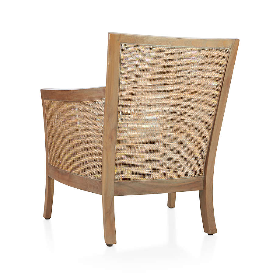 BLAKE GREY WASH RATTAN CHAIR WITH FABRIC CUSHION thumbnail 2