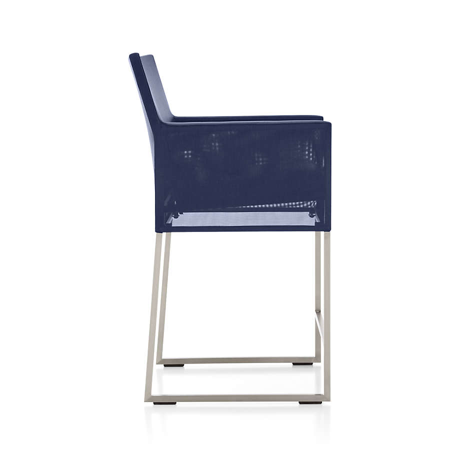 Dune Navy Counter Stool With Sunbrella Cushion thumbnail 3