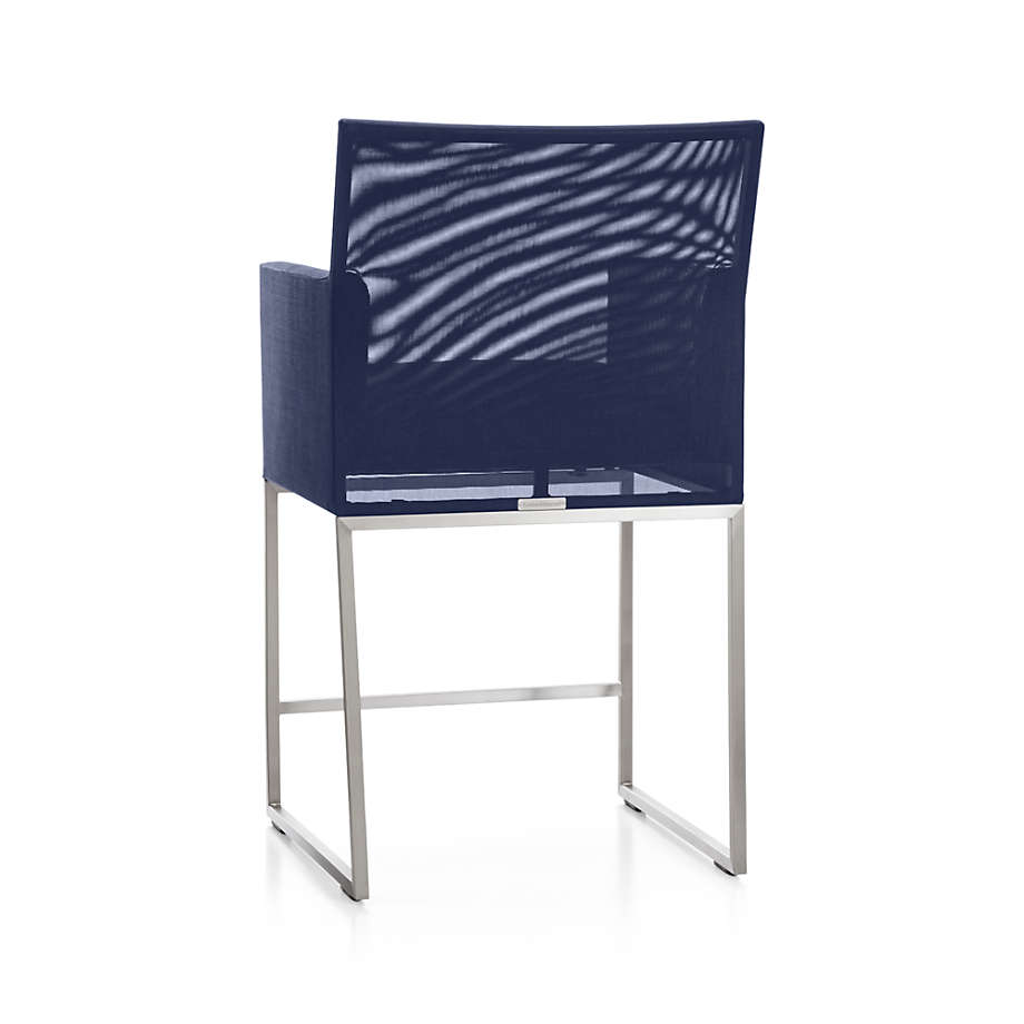 Dune Navy Counter Stool With Sunbrella Cushion thumbnail 4