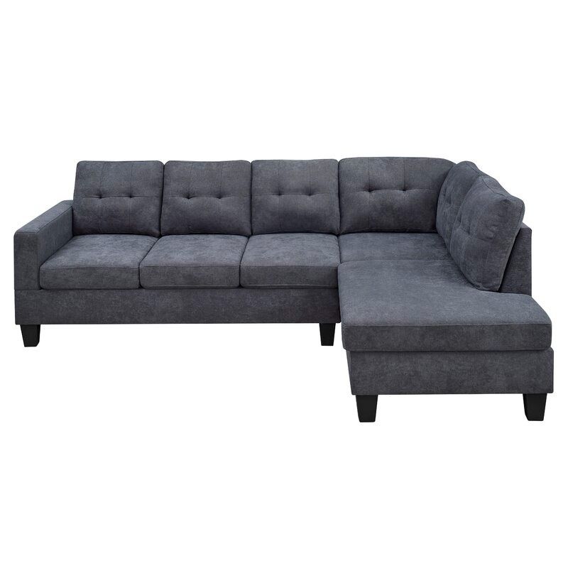 ADRYEL WIDE MICROFIBER MICROSUEDE RIGHT HAND FACING SOFA thumbnail 3