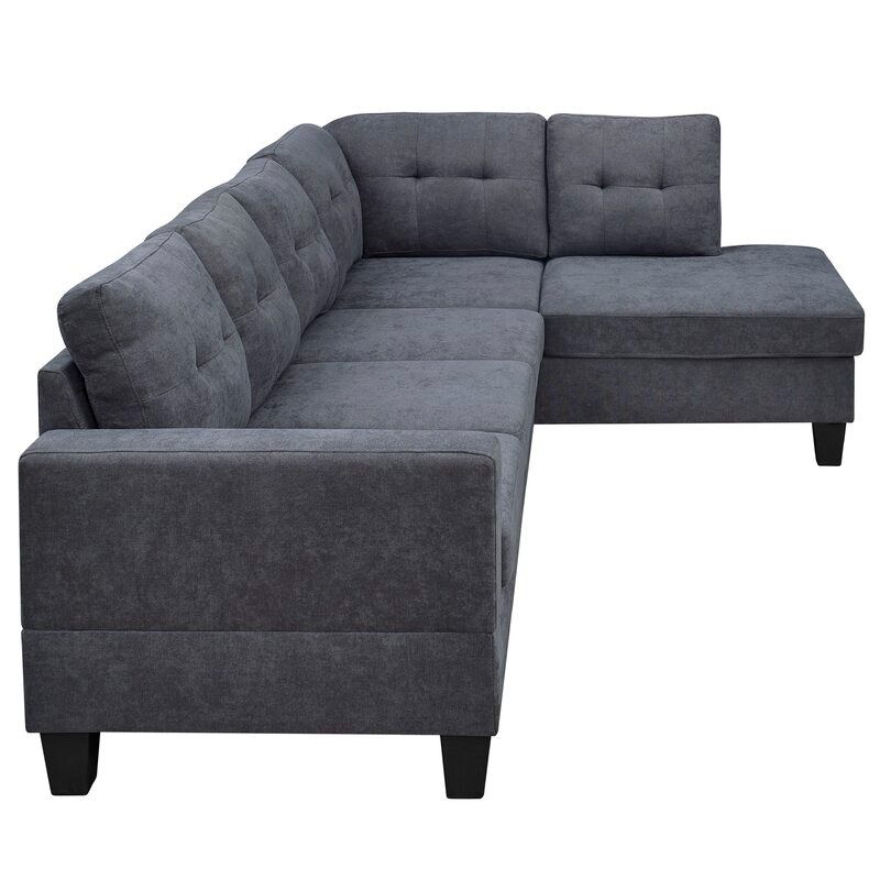 ADRYEL WIDE MICROFIBER MICROSUEDE RIGHT HAND FACING SOFA thumbnail 4