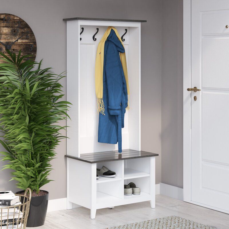 JAYDON HALL TREE WITH BENCH AND SHOE STORAGE thumbnail 3