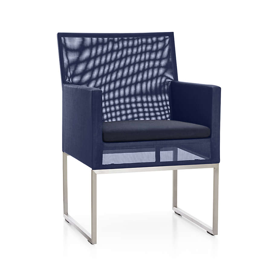 DUNE NAVY DINING CHAIR WITH SUNBRELLA thumbnail 2