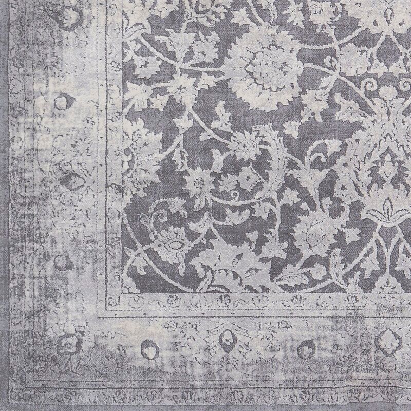 Alexander Oriental Gray White Area Rug-7'x10' thumbnail 5