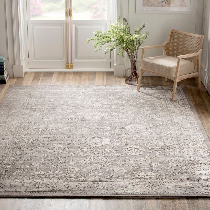 Alexander Oriental Gray White Area Rug-7'x10' thumbnail 2