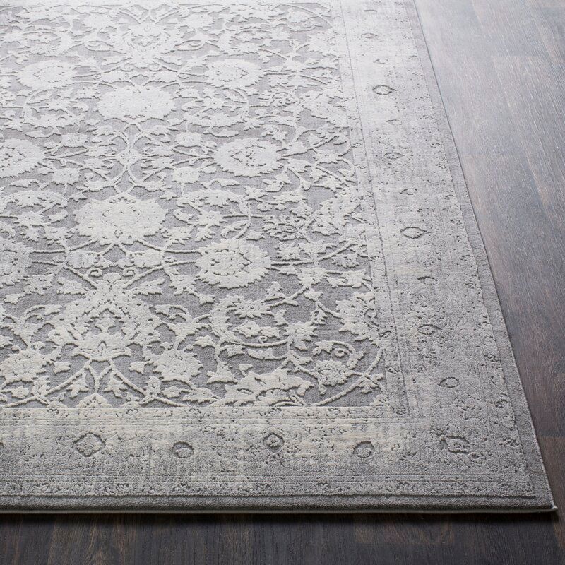 Alexander Oriental Gray White Area Rug-7'x10' thumbnail 3