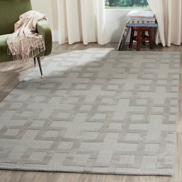Bradlee Hand Loomed Wool Gray Area Rug-4'x6' thumbnail 2