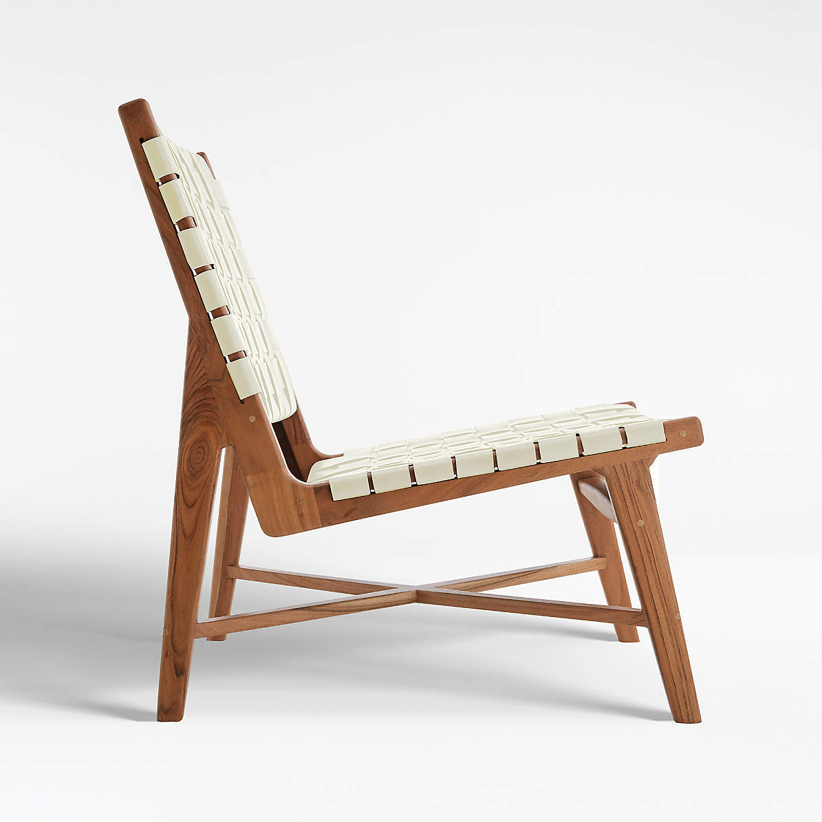 TAJ WHITE LEATHER STRAP CHAIR thumbnail 2