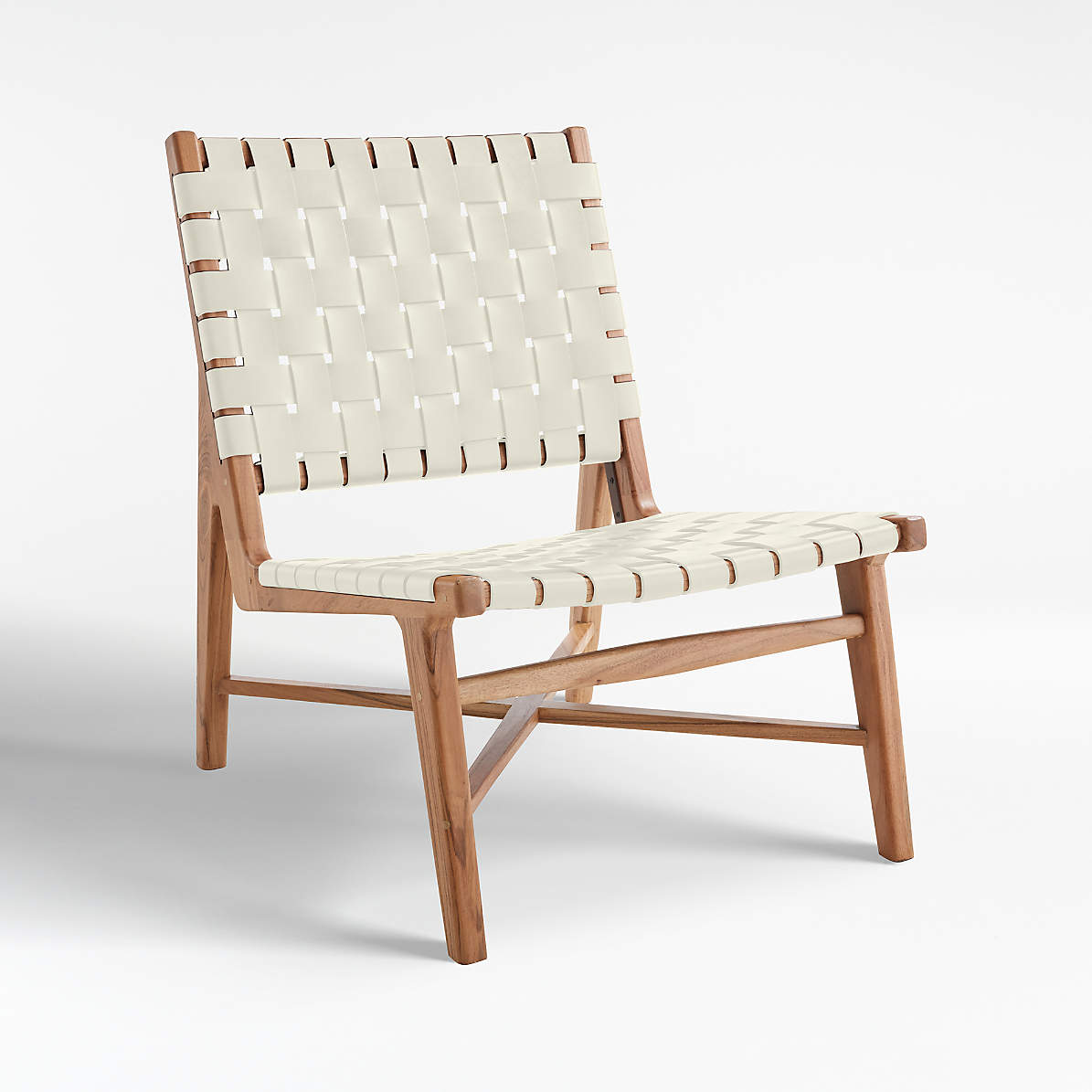 TAJ WHITE LEATHER STRAP CHAIR thumbnail 3