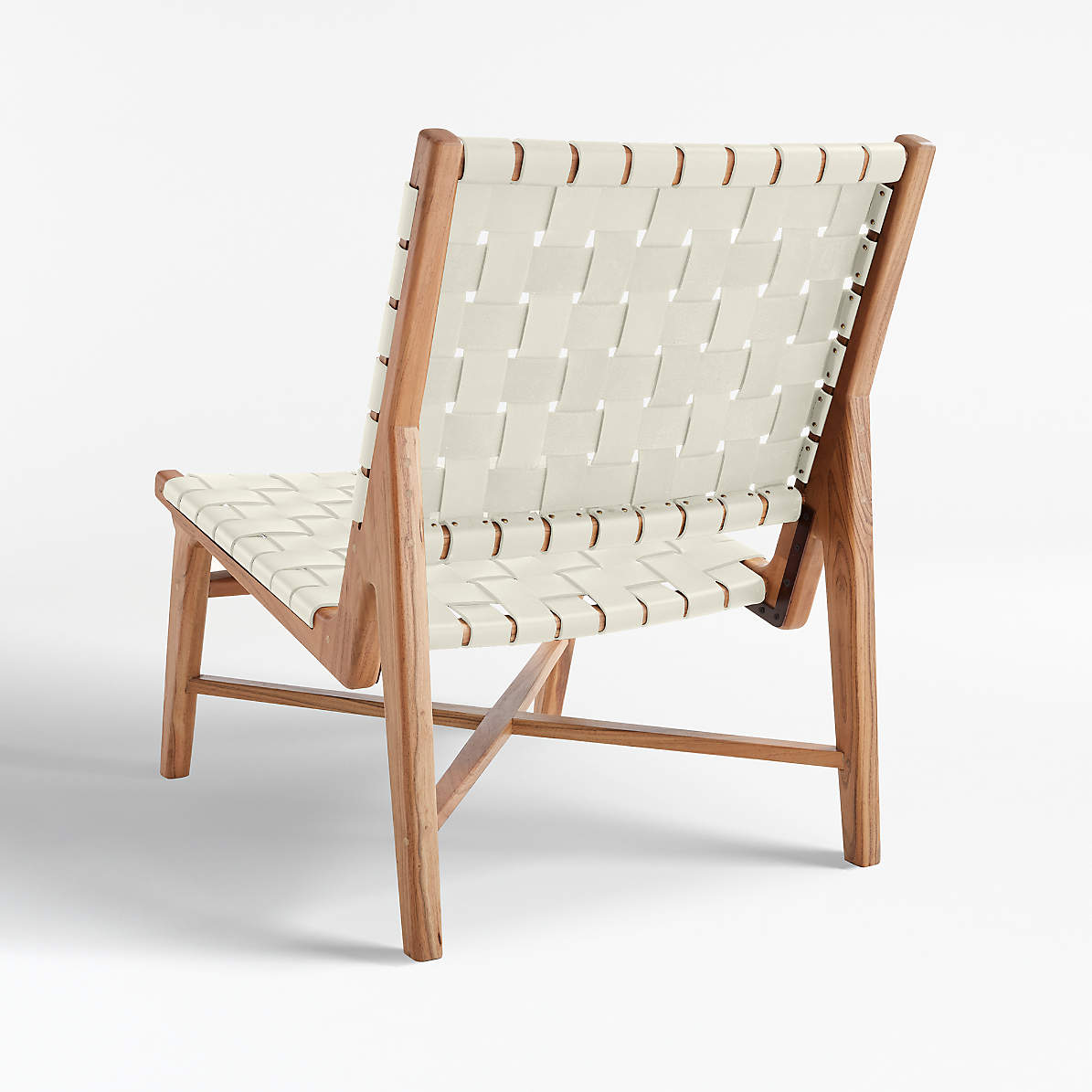 TAJ WHITE LEATHER STRAP CHAIR thumbnail 4