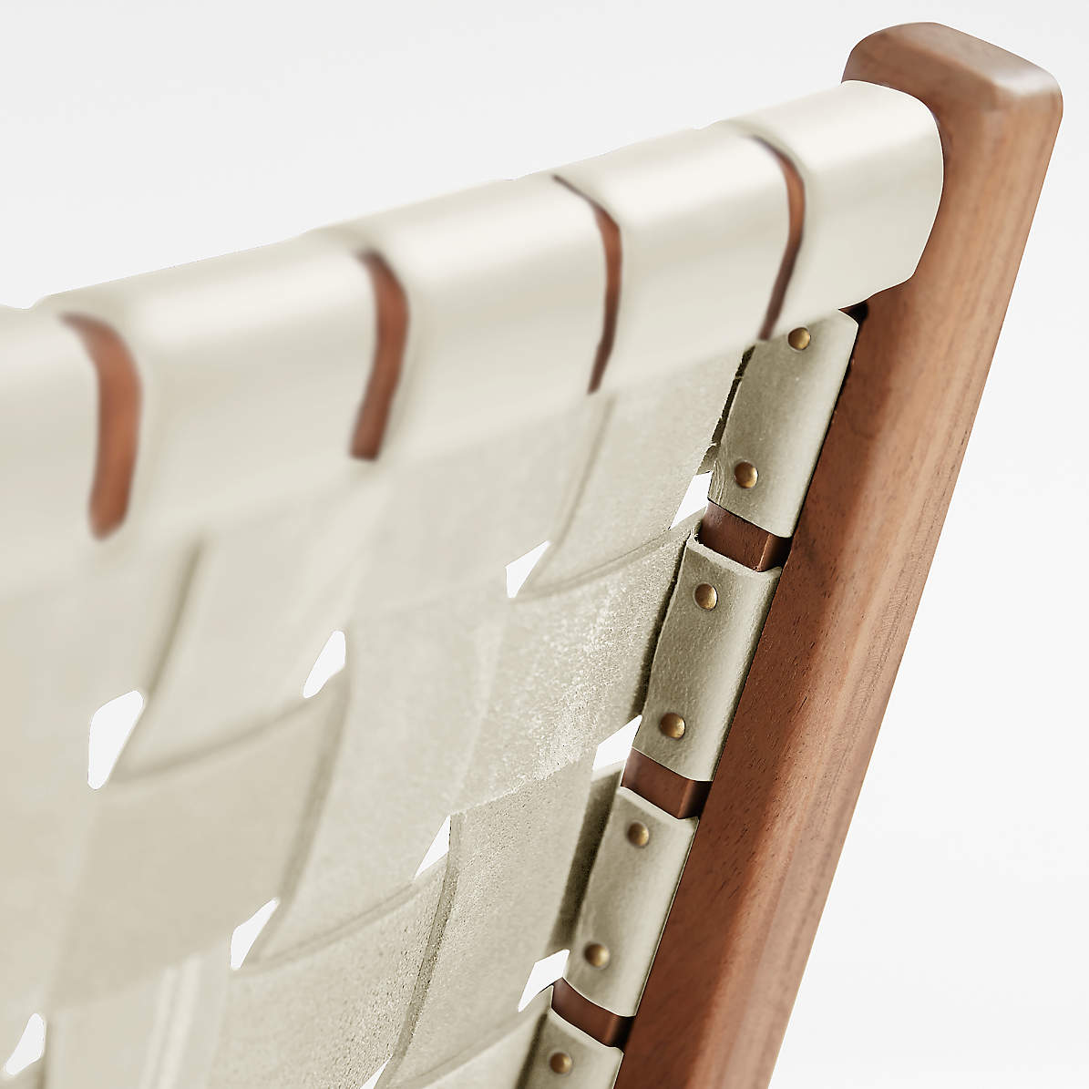 TAJ WHITE LEATHER STRAP CHAIR thumbnail 5