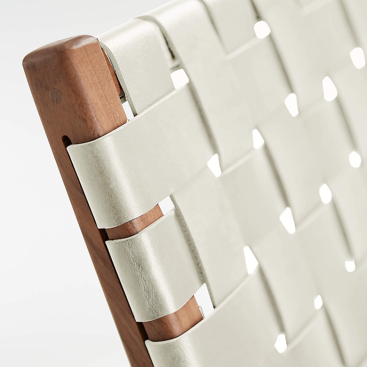 TAJ WHITE LEATHER STRAP CHAIR thumbnail 6
