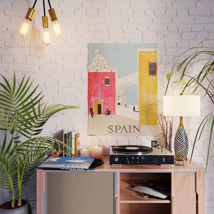 SPAIN VINTAGE TRAVEL POSTER MID CENTURY MINIMALIST ART POSTER UNFRAMED thumbnail 2