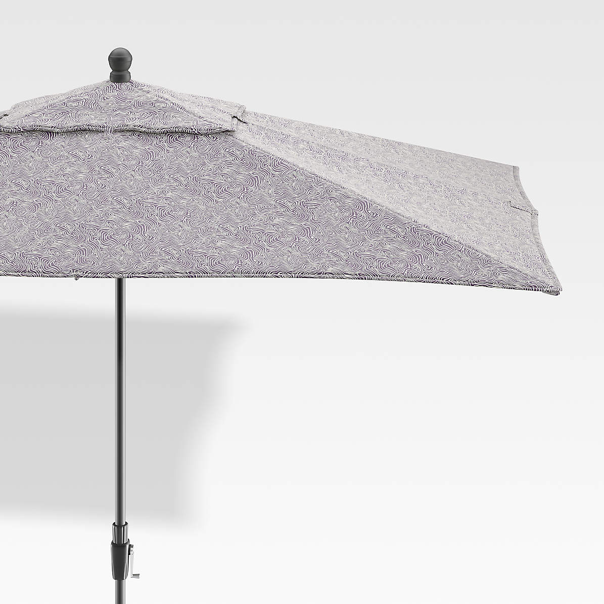 BLACK SQUIGGLE RECTANGULAR UMBRELLA CANOPY WITH BLACK FRAME thumbnail 2