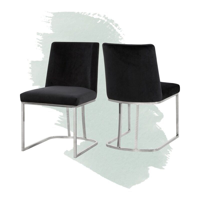 NAOMI VELVET UPHOLSTERED SIDE CHAIR thumbnail 2