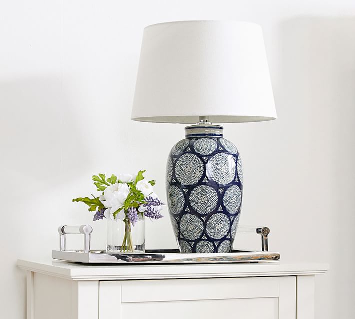 Langley Ceramic Pattern Lamp thumbnail 3