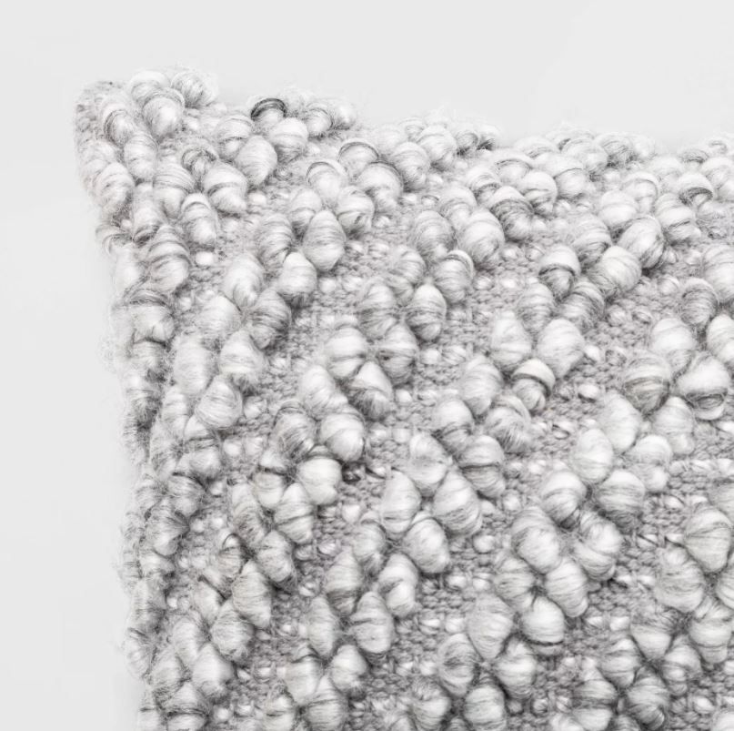SQUARE CHUNKY DIAMOND PATTERNED THROW PILLOW WITH INSERTS  thumbnail 3