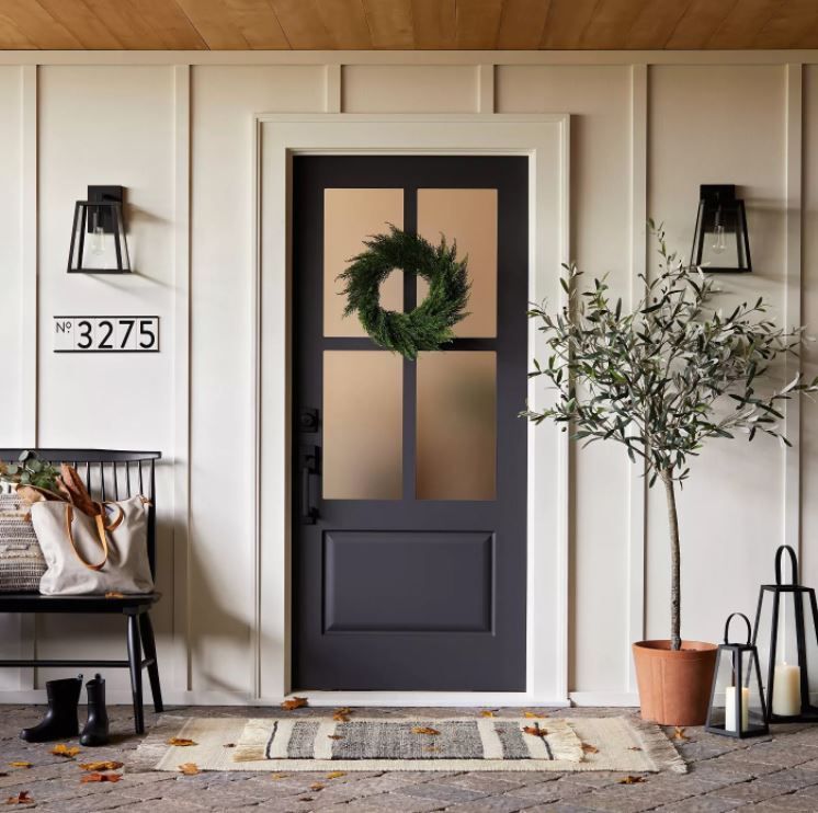 METAL LANTERN BLACK HEARTH AND HAND WITH MAGNOLIA  thumbnail 3